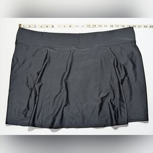 NWT ZeroXposur Women's Swim Skirt Black Sport Skirtini Size 2X UPF 30+ Quick Dry
